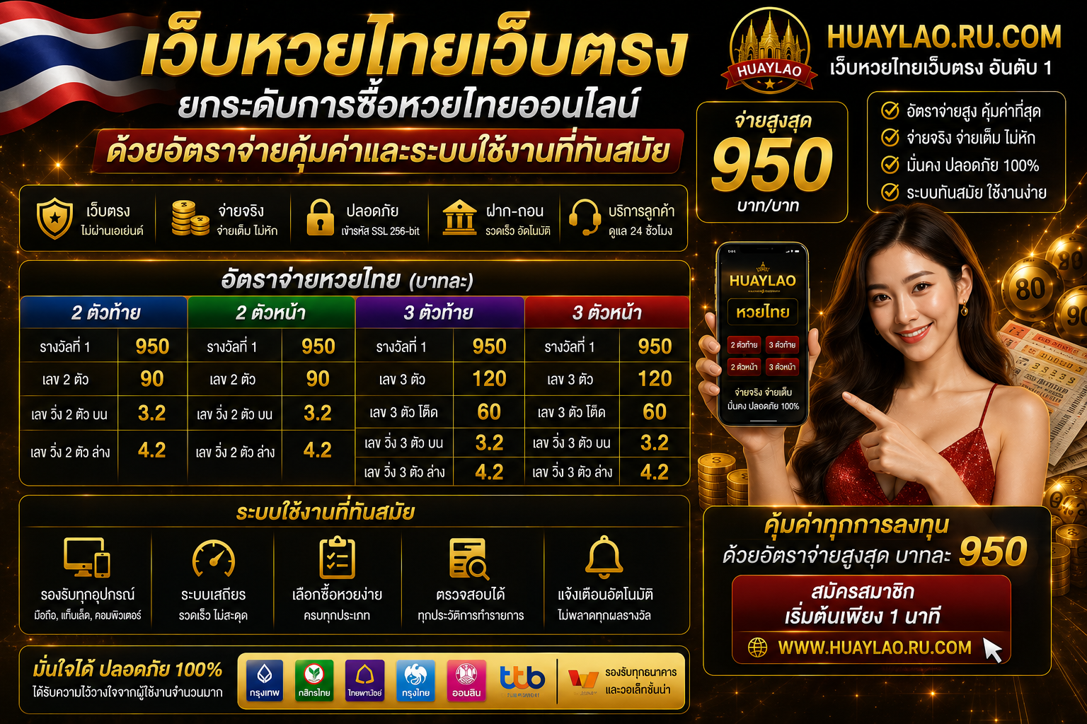 เว็บหวยไทยเว็บตรง ยกระดับการซื้อหวยไทยออนไลน์ด้วยอัตราจ่ายคุ้มค่าและระบบใช้งานที่ทันสมัย